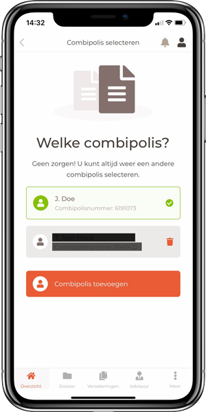 illustratoe van combipolis toevoegen in de VerzekeringApp